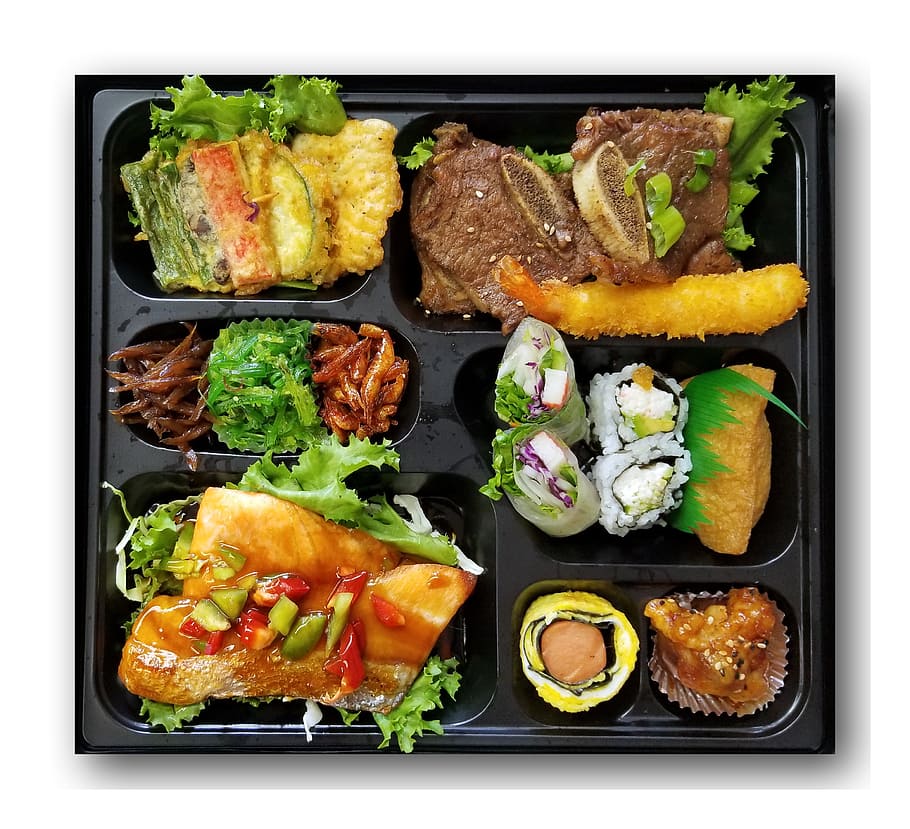 korean, food, luchbox, meal, gourmet, dinner, crockery, vegetable, lunch, plate