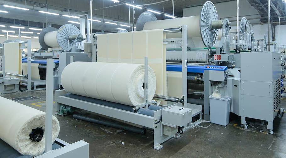 machine-woven fabric, machinery, factory, woven, fabric, knitted scarf, industrial, enterprise, equipment, technology
