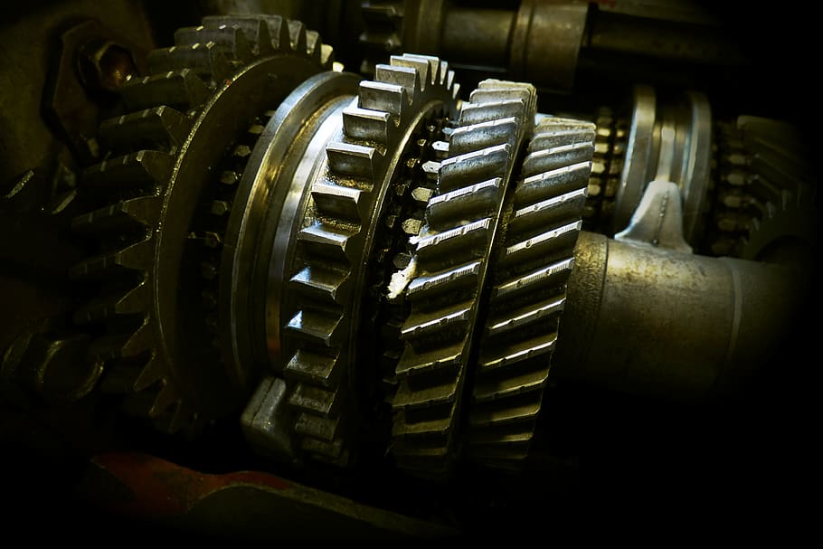 gear, mechanical, mechanism, machine, old, fierro, indoors, metal, close-up, weights