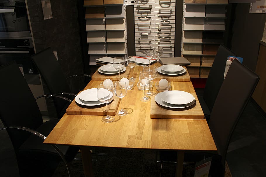 dining table, decoration, tableware, covered, table, seat, chair, restaurant, indoors, plate