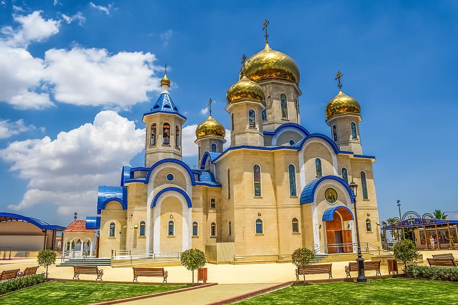 Tamassos, Bishop, Russian Church, Dome, tamassos bishop, golden, architecture, religion, orthodox, episkopeio