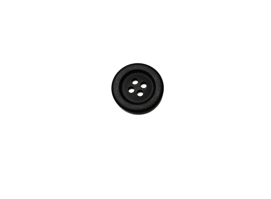 Button, Round, Holes, black, four, sewing, knob, single, one, circle