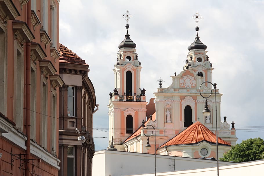 Lituânia, Vilnius, paisagem urbana, igreja, europa oriental, arquitetura, arquitetura e edifícios, edifício Exterior, locais de culto, lugar famoso
