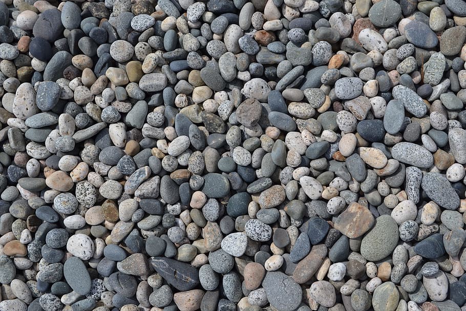 brown pebble stones, Rock, Stones, Beach, Smooth, rocks, grey, pebbles, nature, stone