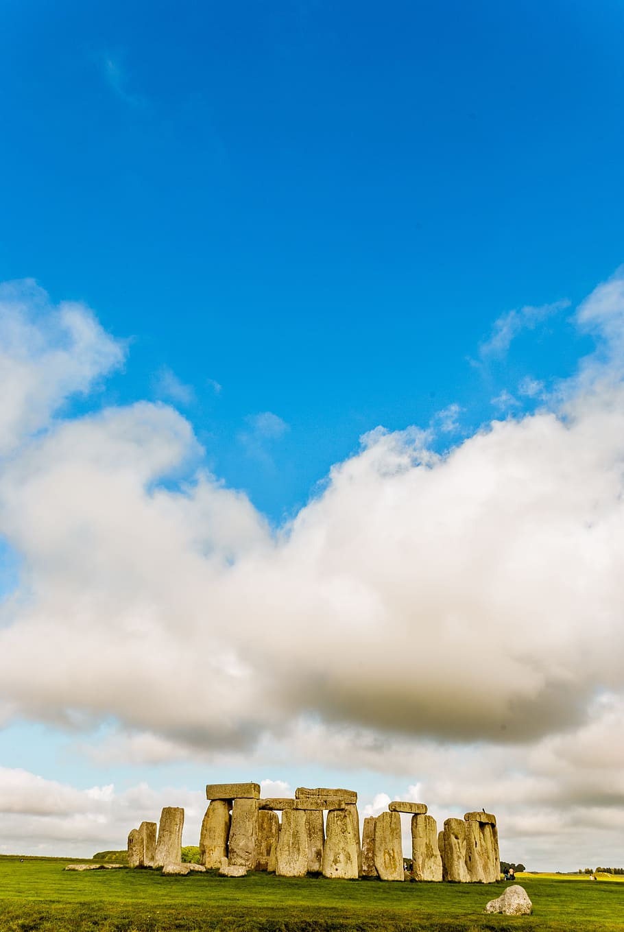 스톤 헨지, 피에르, 거석, 영국, 흐린 하늘, 큰 그림, 거석 기념물, 기념물, 선사 시대, 구름-하늘