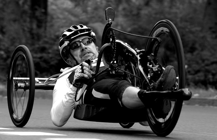 marathon, hand bike, competition, sport, endurance, fitness, sport event, one person, bicycle, transportation