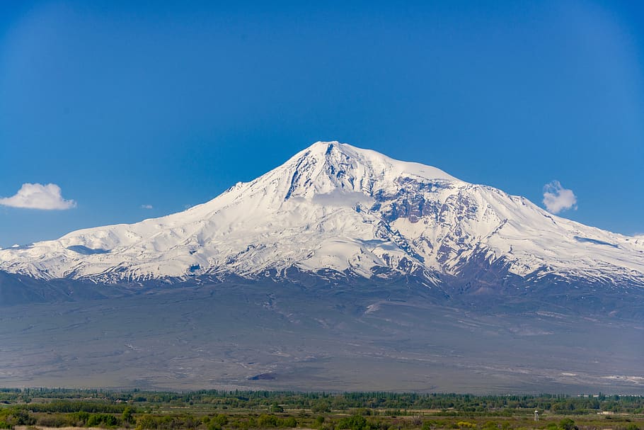montanha da armênia, montanhas, panorama, paisagem, céu, países, símbolo, cáucaso, turquia, montanha