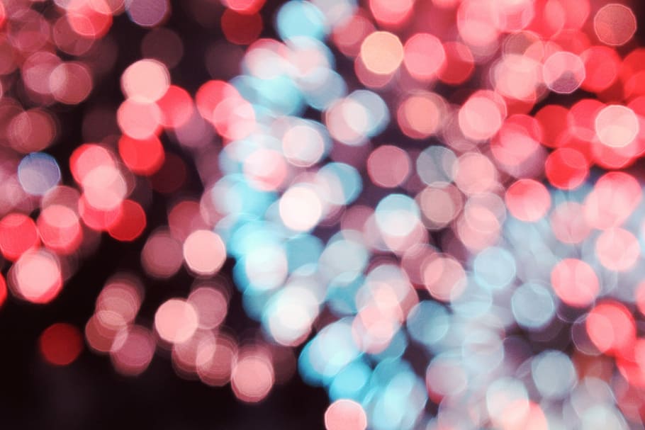 red, blue, tilt photography, red and blue, photography, defocused, abstract, backgrounds, christmas, illuminated