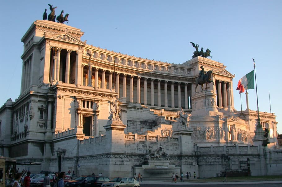 monumento, vittorio emanuele ii, monumento a vittorio emanuele ii, arquitetura, emanuele, foto, história, itália, domínio público, roma