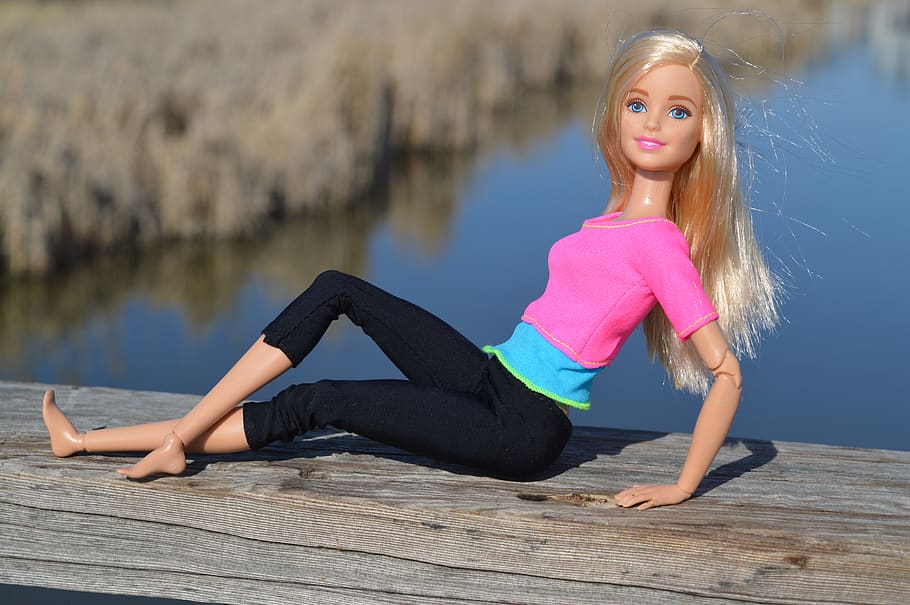 barbie, doll, posing, blonde, toy, female, model, girl, pink, caucasian