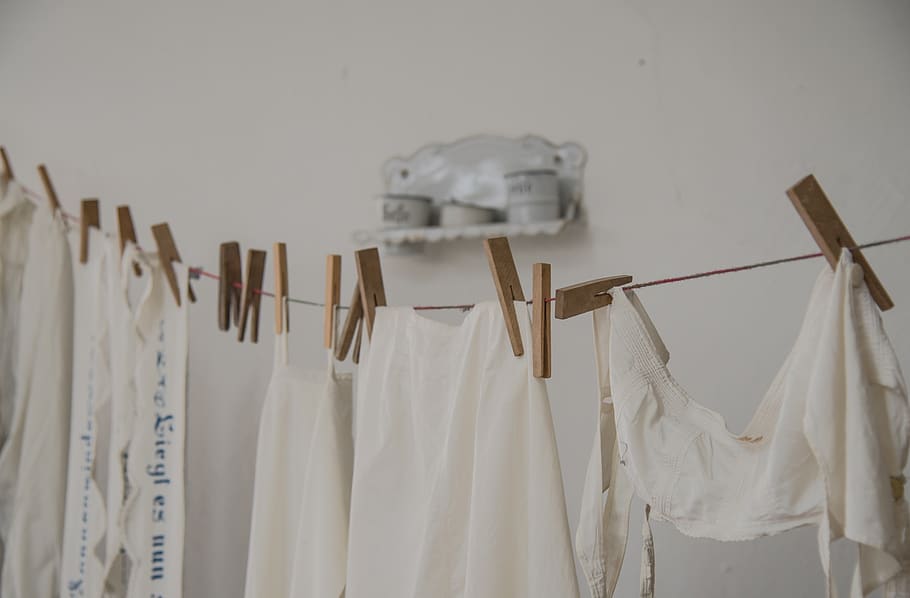 dresses, laundry, clothes line, retro, bleach, pale, clothing, depend, garments, dry