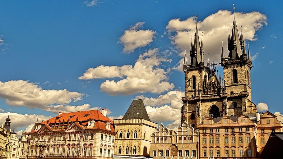 Republik Ceko, Praha, Moldova, arsitektur, puri kastil, historis, kota, kota bersejarah, eksterior bangunan, langit