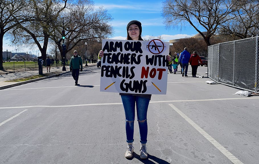protest, sign, demonstration, protester, cause, political, woman, dom, rally, march for our lives