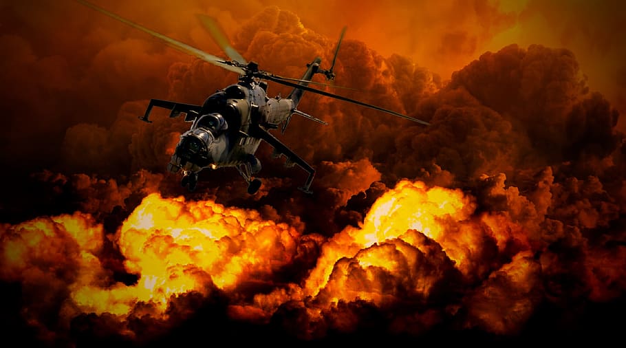 guerra, helicóptero, militar, defensa, ejército, mosca, avión, lucha, soldados, armas