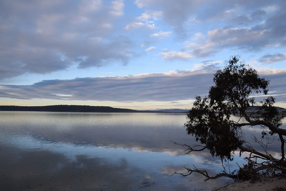 south arm peninsula, river, water, calm, sky, cloud - sky, scenics - nature, beauty in nature, tranquility, tranquil scene