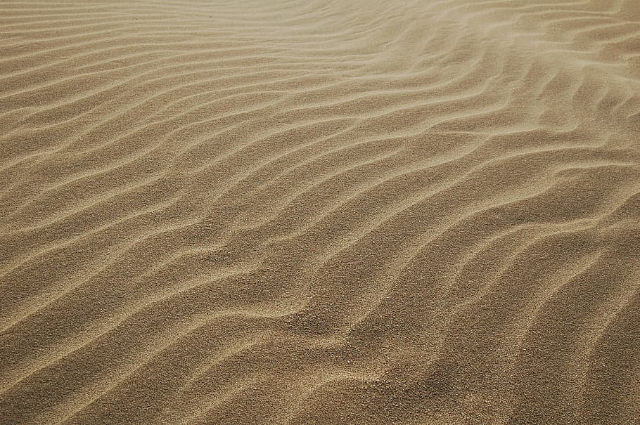 areia marrom, tiro, fotografia, deserto, areias, ensolarado, céu, areia, praia, ondas