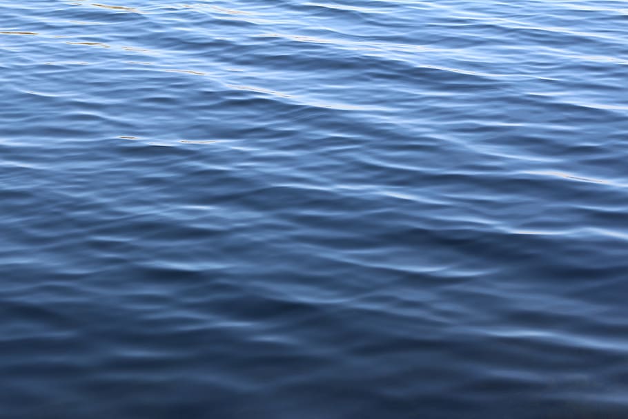 blue, smooth, calm, water, surface, water waves, lake, river, sea, motion