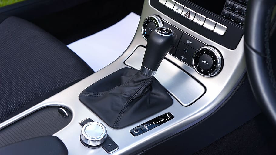 close-up, black, car shift lever, mercedes-benz, car, transport, auto, mercedes, benz, modern