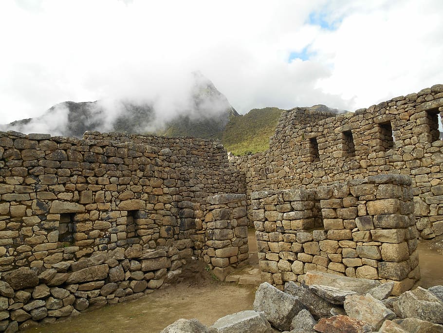 stone walls, Stone, Walls, Fortifications, Machu Picchu, Peru, buildings, photos, public domain, old Ruin