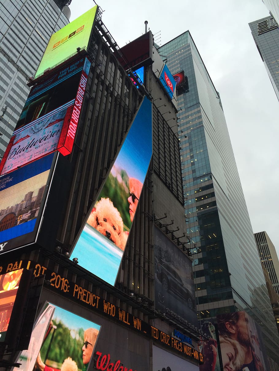 times square, new york, bright, broadway, nyc, city, manhattan, america, midtown, advertisements