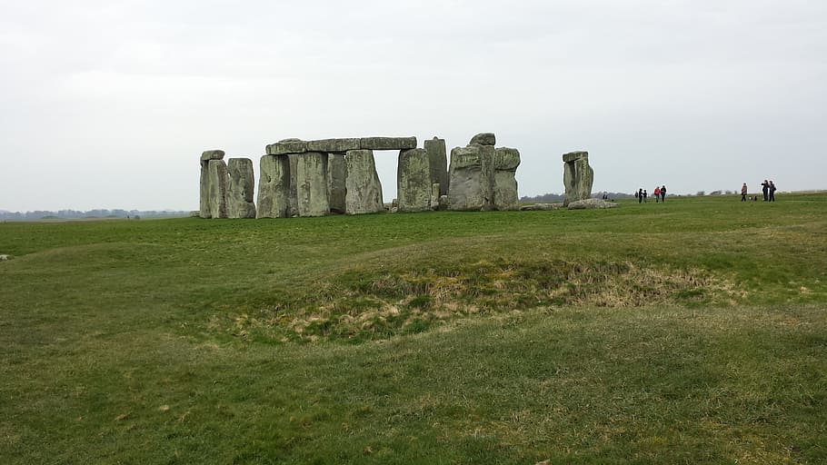 stonehenge, stone circle, druids, grass, history, travel, the past, tourism, memorial, plant