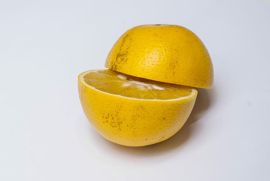 better half, fruit, healthy eating, food, food and drink, studio shot, wellbeing, freshness, indoors, yellow