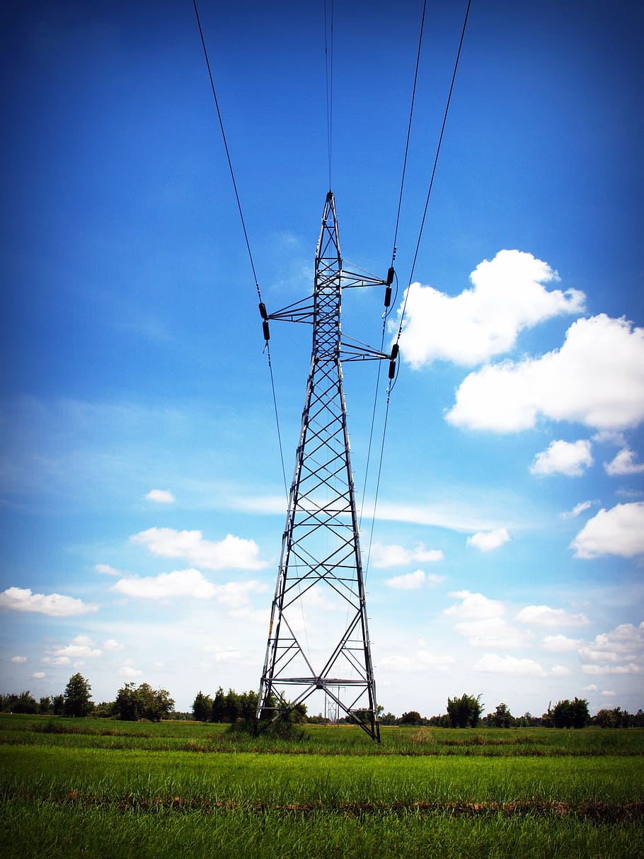 power, electricity, line, pylon, sunset, grid, wire, wiring, network, tower