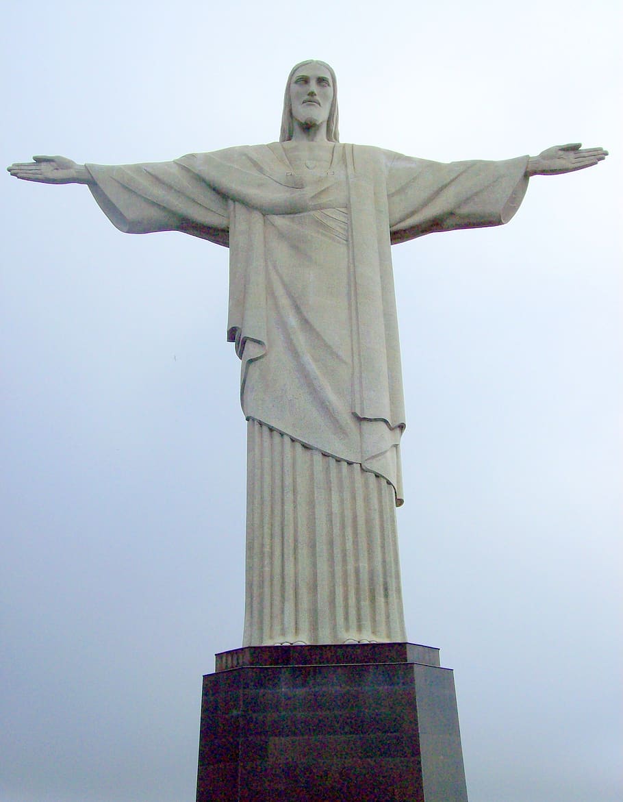 christ the redeemer, rio de janeiro, tourism, statue, monument, human representation, sculpture, representation, low angle view, art and craft