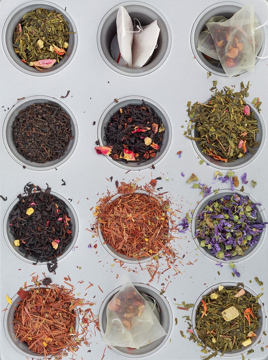 ingredientes variados, té, variedad, bebida, saludable, chino, hierba, hoja, hierbas, aromático