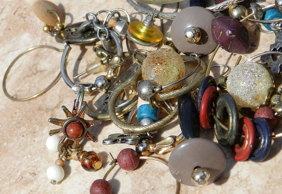 perhiasan, rongsokan, palsu, permata, kalung, ornamen, batu, mode, aksesoris, perhiasan kecil