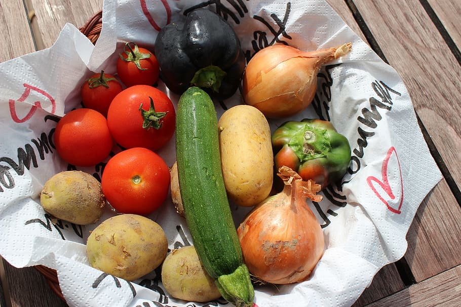 tomates, blanco, paquete de plástico, verduras frescas, regional, canasta de verduras, Comida, comida y bebida, vegetales, alimentación saludable