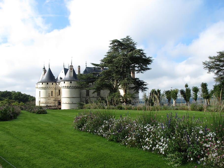 domaine de chaumont, loire, castle in france, architecture, france, romance, places of interest, towers, plant, sky