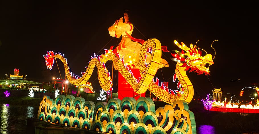 lantern festival, night view, night, illuminated, celebration, arts culture and entertainment, chinese new year, lighting equipment, amusement park, event