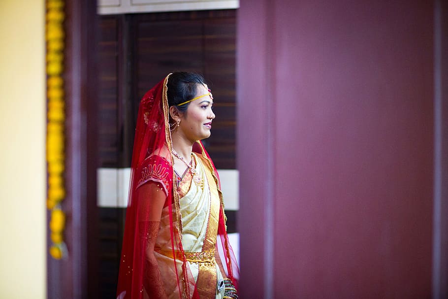 mujeres indias, tradicional, vestido, mujeres, vestido tradicional, Hyderabad, India, mujer, fotos, dominio público