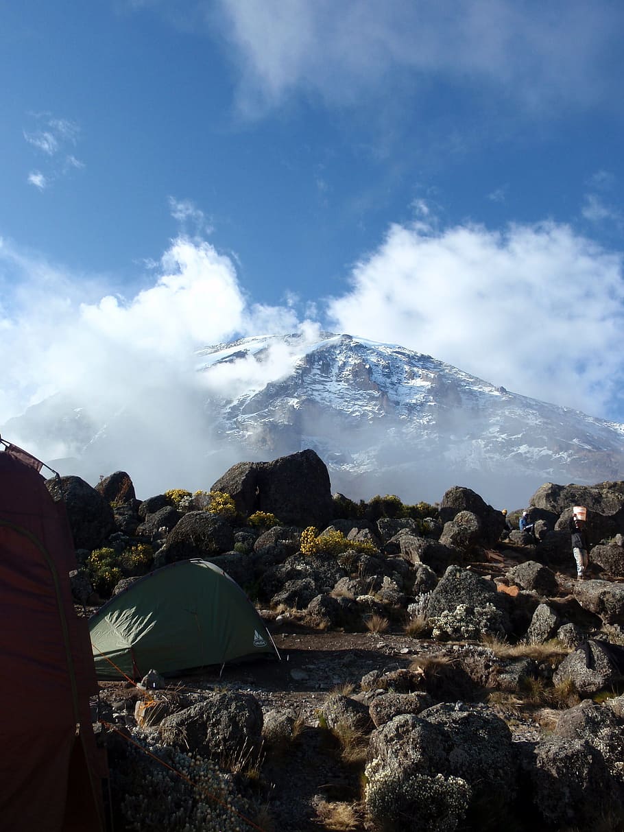 Kilimanjaro, Mountain, Africa, Mountains, kilimanjaro, mountain, tanzania, mountaineering, rocks, walk, tent