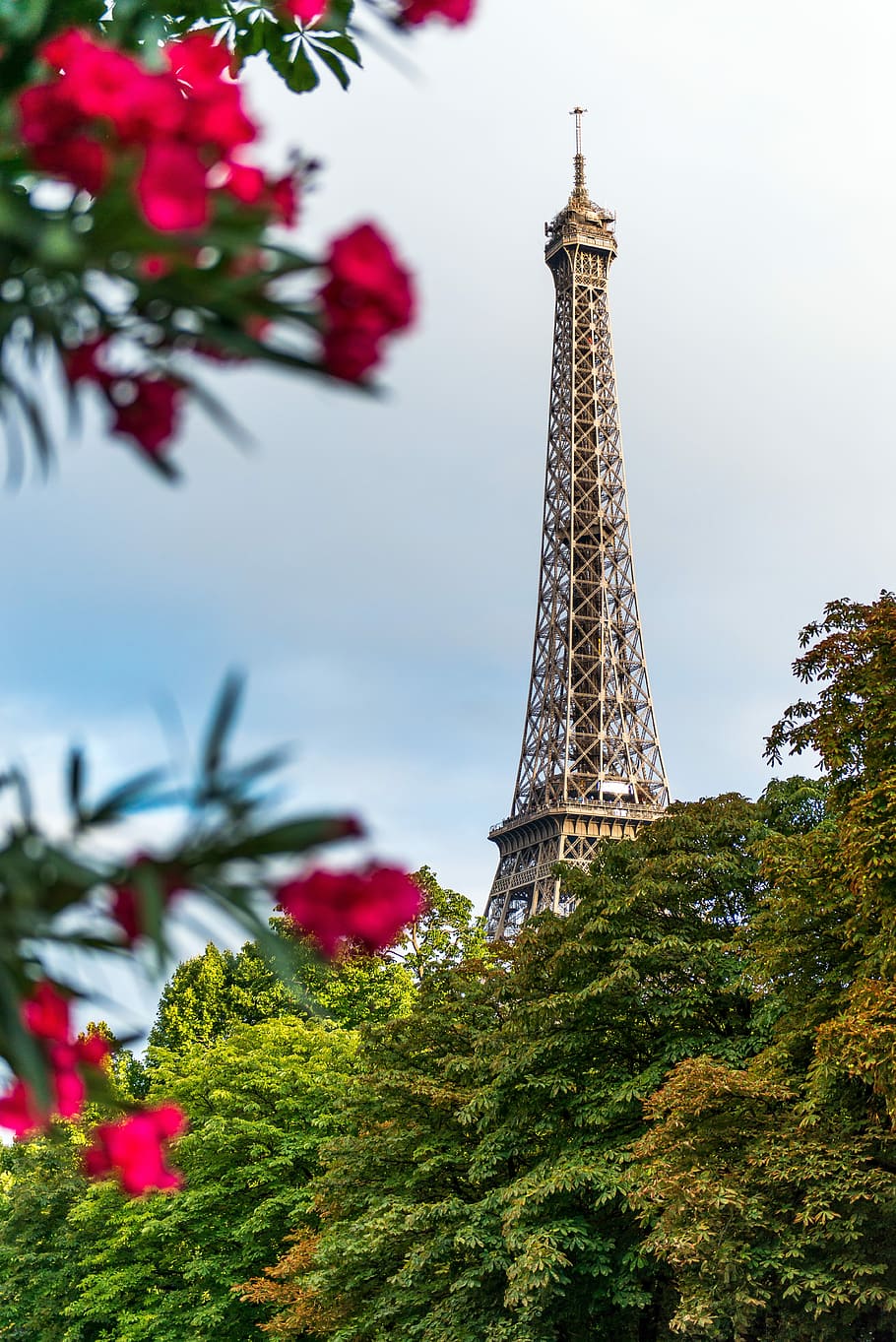 white, black, steel eiffel tower, black steel, Eiffel tower, tower, famous Place, paris - France, architecture, france