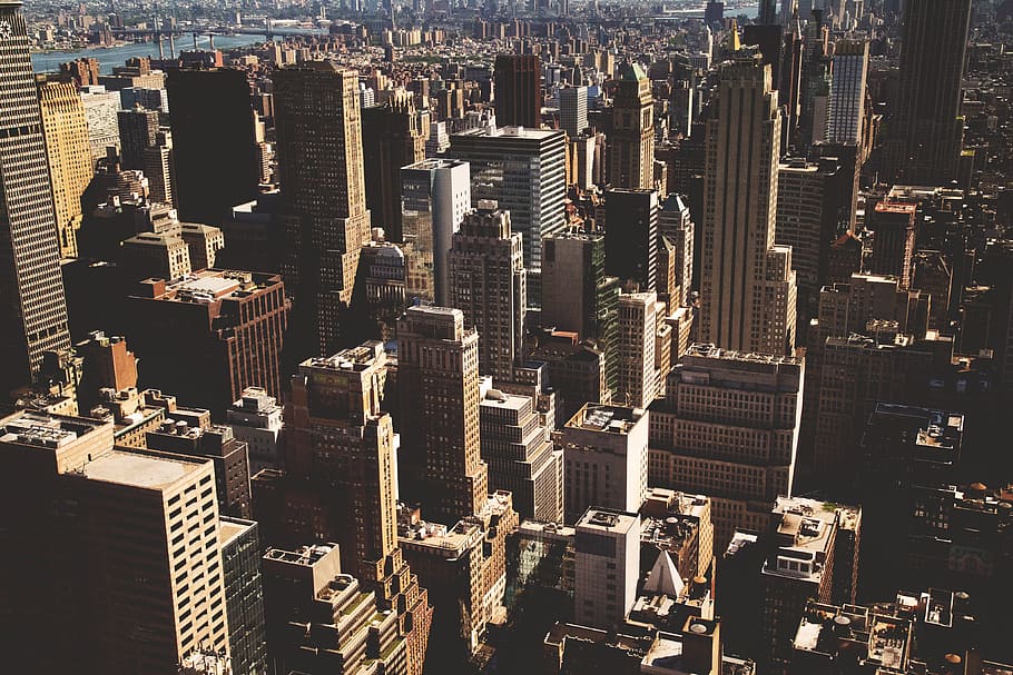 gedung pencakar langit, manhattan, baru, kota york, Pencakar langit, bangunan, Kota New York, perkotaan, kota, nYC