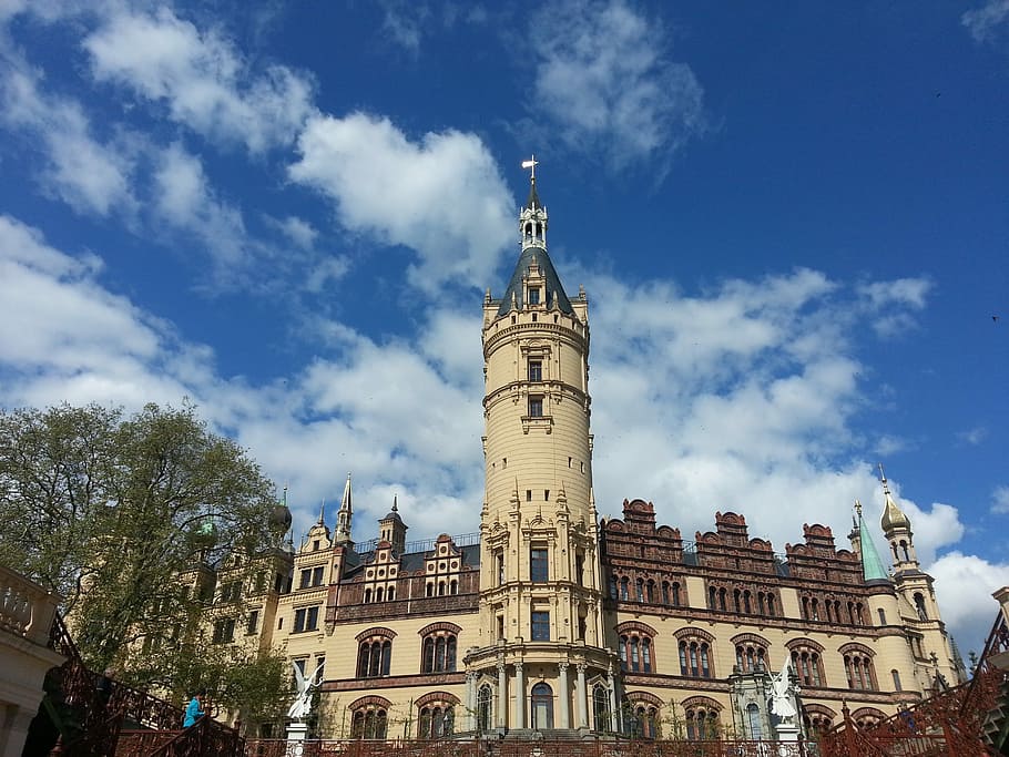 Schwerin, Castelo, Alemanha, Mecklemburgo Pomerânia Ocidental, locais de interesse, marco, arquitetura, nuvem - céu, céu, destinos de viagem
