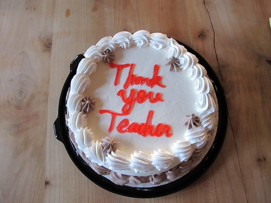 thankful, cake, dessert, sweet, thank you, teacher, delicious, party, bakery, text