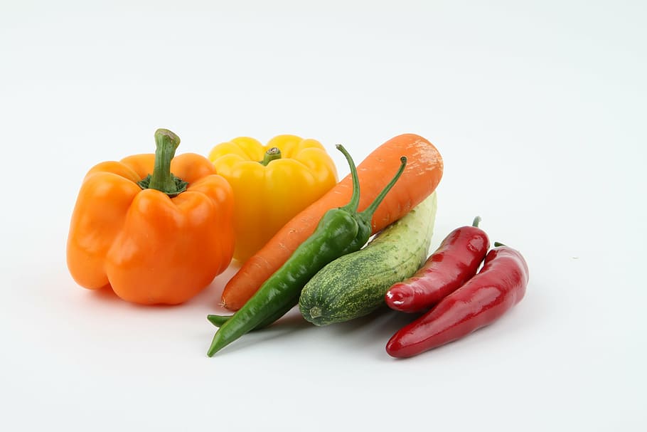 ilustración de vegetales variados, zanahorias, cebolla, pepino, vegetales, saludable, vegetariano, fresco, ingrediente, nutrición