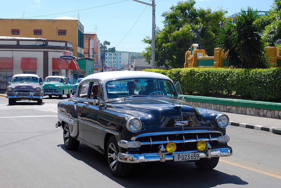 chevrolet, antique, vintage, car, automobile, historic, old-fashioned, taxi, cuba, parade