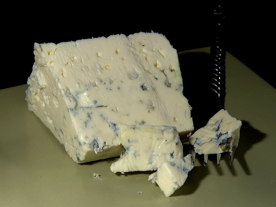 keju biru Denmark, cetakan biru, cetakan, cetakan mulia, produk susu, makanan, bahan, makan, camilan, lezat