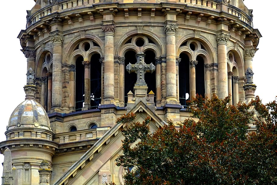 Christuskirche Mainz, Church Window, cross, church, window, historically, faith, christ, jesus, christianity