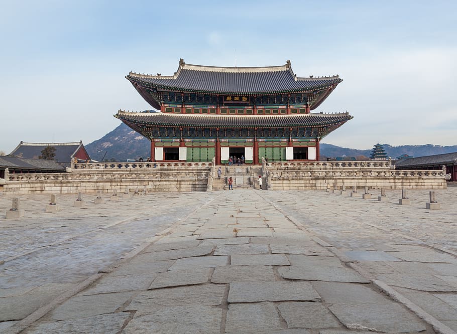palace, asia, korea, history, ancient, heritage, tourism, gyeongbokgong, built structure, architecture