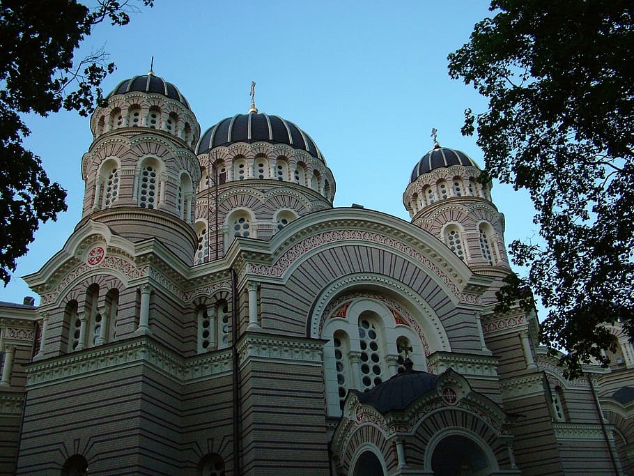 Latvia, Riga, Gereja Ortodoks Rusia, gereja, ortodoks Rusia, percaya, agama, arsitektur, tempat ibadah, tujuan perjalanan