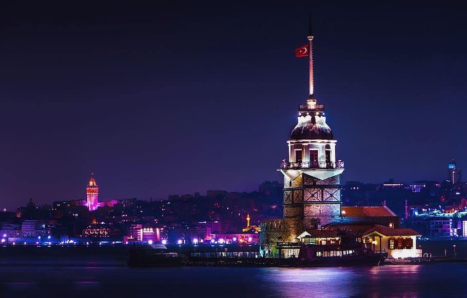 kizkulesi, istanbul, city, bosphorus, kulesi, kiz, culture, ship, landscape, byzantine