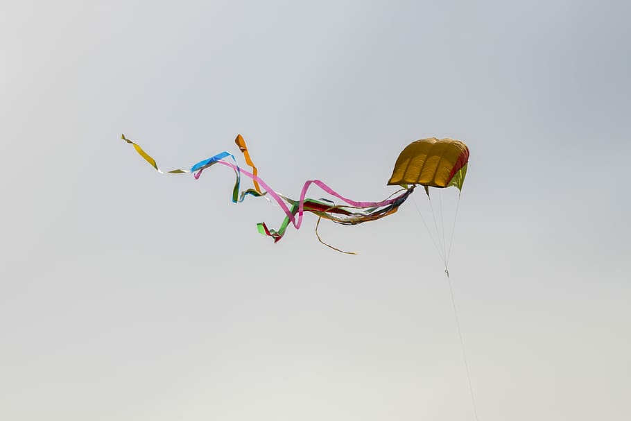 dragons, dragon fly, sky, flight, fly, multi colored, flying, mid-air, kite - toy, wind