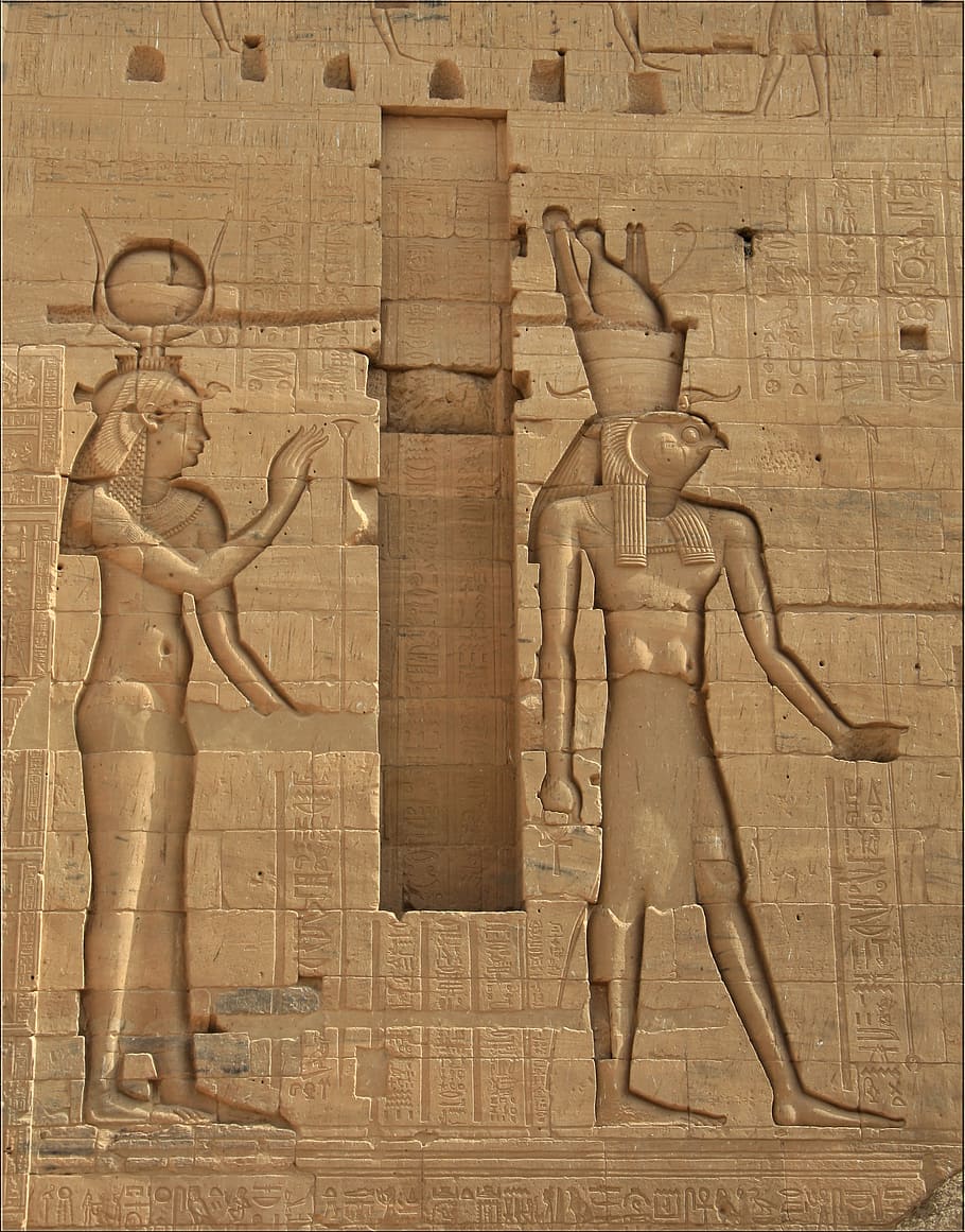 hieroglyphics during daytime, egypt, low relief, pharaoh, hieroglyphics, history, egyptian Culture, art and craft, human representation, representation