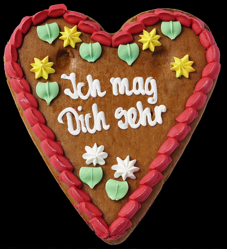gingerbread heart, heart, gingerbread, baked goods, gift, give, love, liebesbeweis, romance, traditionally
