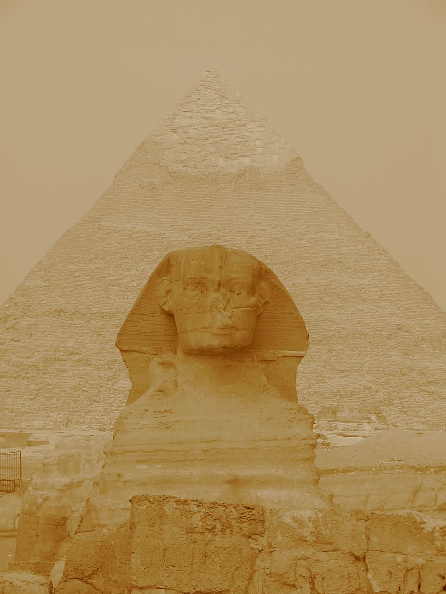 Sphinx, Pyramid, Egypt, Giza, Pharaoh, ghizé, africa, cairo, desert, architecture